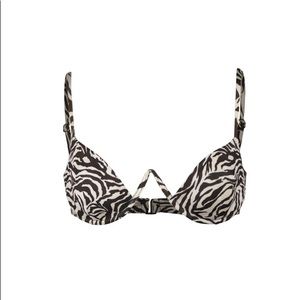NWT Same Los Angeles V UNDERWIRE BRA (IVORY ZEBRA)